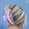 image:imageTELETIES  Open Large Hair Clip  For Thick to SuperThick Hair  Claw Clips for Women  Strong Grip Bendable Teeth Comfortable Curved Design  For All Textures  Spring  Lavender MistLavender Mist  Large