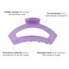 image:imageTELETIES  Open Large Hair Clip  For Thick to SuperThick Hair  Claw Clips for Women  Strong Grip Bendable Teeth Comfortable Curved Design  For All Textures  Spring  Lavender MistLavender Mist  Large