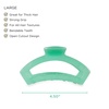 image:imageTELETIES  Open Large Hair Clip  For Thick to SuperThick Hair  Claw Clips for Women  Strong Grip Bendable Teeth Comfortable Curved Design  For All Textures  Spring  Lavender MistSpring Splash  Large