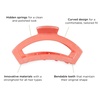 image:imageTELETIES  Open Large Hair Clip  For Thick to SuperThick Hair  Claw Clips for Women  Strong Grip Bendable Teeth Comfortable Curved Design  For All Textures  Spring  Lavender MistDreamsicle  Large