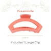 image:imageTELETIES  Open Large Hair Clip  For Thick to SuperThick Hair  Claw Clips for Women  Strong Grip Bendable Teeth Comfortable Curved Design  For All Textures  Spring  Lavender MistDreamsicle  Large