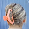 image:imageTELETIES  Open Large Hair Clip  For Thick to SuperThick Hair  Claw Clips for Women  Strong Grip Bendable Teeth Comfortable Curved Design  For All Textures  Spring  Lavender MistDreamsicle  Large