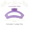 image:imageTELETIES  Open Large Hair Clip  For Thick to SuperThick Hair  Claw Clips for Women  Strong Grip Bendable Teeth Comfortable Curved Design  For All Textures  Spring  Lavender MistLavender Mist  Large