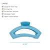 image:imageTELETIES  Open Large Hair Clip  For Thick to SuperThick Hair  Strong Grip Bendable Teeth Comfortable Curved Design  For All Textures  Summer SkySummer Sky