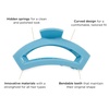 image:imageTELETIES  Open Large Hair Clip  For Thick to SuperThick Hair  Strong Grip Bendable Teeth Comfortable Curved Design  For All Textures  Summer SkySummer Sky