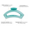 image:imageTELETIES  Open Large Hair Clip  Spring Collection  Hair Claw Clips for Women  Strong Grip Bendable Teeth Curved Design  For All Hair Types and Textures  Totally Turquoise