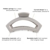 image:imageTELETIES  Open Medium Hair Clip  Fall Collection  Hair Claw Clips for Women  Strong Grip Bendable Teeth Curved Design  For All Hair Types and Textures  Silver FlamesSilver Flames