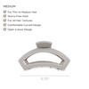image:imageTELETIES  Open Medium Hair Clip  Fall Collection  Hair Claw Clips for Women  Strong Grip Bendable Teeth Curved Design  For All Hair Types and Textures  Silver FlamesSilver Flames