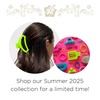 image:imageTELETIES  Open Medium Hair Clip  For Thin to MediumThick Hair  Claw Clips for Women  Strong Grip Bendable Teeth Comfortable Curved Design  For All Textures  Summer BrightsSummer Brights