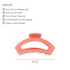 image:imageTELETIES  Open Medium Hair Clip  For Thin to MediumThick Hair  Claw Clips for Women  Strong Grip Bendable Teeth Comfortable Curved Design  For All Textures  Spring  Lavender MistDreamsicle  Medium