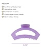 image:imageTELETIES  Open Medium Hair Clip  For Thin to MediumThick Hair  Claw Clips for Women  Strong Grip Bendable Teeth Comfortable Curved Design  For All Textures  Spring  Lavender MistLavender Mist  Medium