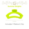 image:imageTELETIES  Open Medium Hair Clip  For Thin to MediumThick Hair  Claw Clips for Women  Strong Grip Bendable Teeth Comfortable Curved Design  For All Textures  Summer BrightsSummer Brights