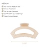 image:imageTELETIES  Open Medium Hair Clip  For Thin to MediumThick Hair  Claw Clips for Women  Strong Grip Bendable Teeth Comfortable Curved Design  For All Textures  Spring  Lavender MistSoft Surf  Medium
