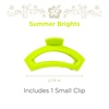image:imageTELETIES  Open Small Hair Clip  For Thin or Short Hair  Claw Clips for Women  Strong Grip Bendable Teeth Comfortable Curved Design  For All Textures  Tropical PunchSummer Brights