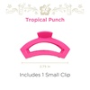 image:imageTELETIES  Open Small Hair Clip  For Thin or Short Hair  Claw Clips for Women  Strong Grip Bendable Teeth Comfortable Curved Design  For All Textures  Tropical PunchTropical Punch