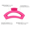 image:imageTELETIES  Open Small Hair Clip  For Thin or Short Hair  Claw Clips for Women  Strong Grip Bendable Teeth Comfortable Curved Design  For All Textures  Tropical PunchTropical Punch