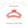 image:imageTELETIES  Open Small Hair Clip  For Thin or Short Hair  Claw Clips for Women  Strong Grip Bendable Teeth Comfortable Curved Design  For All Textures  Spring  DreamsicleDreamsicle  Small