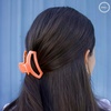 image:imageTELETIES  Open Small Hair Clip  For Thin or Short Hair  Claw Clips for Women  Strong Grip Bendable Teeth Comfortable Curved Design  For All Textures  Spring  DreamsicleDreamsicle  Small