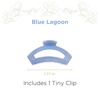 image:imageTELETIES  Open Tiny Hair Clip For Super Thin Hair Little Kids Halfup Hairstyles  Strong Grip Bendable Teeth Comfortable Curved Design Mini Claw Clip  Spring  Blue LagoonBlue Lagoon  Tiny