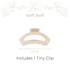 image:imageTELETIES  Open Tiny Hair Clip For Super Thin Hair Little Kids Halfup Hairstyles  Strong Grip Bendable Teeth Comfortable Curved Design Mini Claw Clip  Spring  Blue LagoonSoft Surf  Tiny