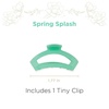 image:imageTELETIES  Open Tiny Hair Clip For Super Thin Hair Little Kids Halfup Hairstyles  Strong Grip Bendable Teeth Comfortable Curved Design Mini Claw Clip  Spring  Blue LagoonSpring Splash  Tiny