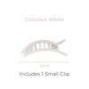 image:imageTELETIES  Small Flat Rectangle Clip  For ThinMedium Hair  For Lounging Travel Yoga amp More  Strong Grip Bendable Teeth Comfortable LayBack Design  All Hair Textures  TortoiseCoconut White