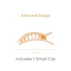 image:imageTELETIES  Small Flat Rectangle Clip  For ThinMedium Hair  For Lounging Travel Yoga amp More  Strong Grip Bendable Teeth Comfortable LayBack Design  All Hair Textures  TortoiseAlmond Beige
