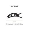 image:imageTELETIES  Small Flat Rectangle Clip  For ThinMedium Hair  For Lounging Travel Yoga amp More  Strong Grip Bendable Teeth Comfortable LayBack Design  All Hair Textures  TortoiseJet Black