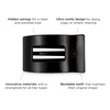 image:imageTELETIES  Small Flat Rectangle Clip  For ThinMedium Hair  For Lounging Travel Yoga amp More  Strong Grip Bendable Teeth Comfortable LayBack Design  All Hair Textures  TortoiseJet Black