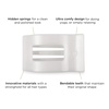 image:imageTELETIES  Small Flat Rectangle Clip  For ThinMedium Hair  For Lounging Travel Yoga amp More  Strong Grip Bendable Teeth Comfortable LayBack Design  All Hair Textures  TortoiseCoconut White