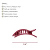 image:imageTELETIES  Small Flat Rectangle Clip  For ThinMedium Hair  For Lounging Travel Yoga amp More  Strong Grip Bendable Teeth Comfortable LayBack Design  All Hair Textures  Wild SideWild Side