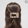 image:imageTELETIES  Small Flat Rectangle Clip  For ThinMedium Hair  For Lounging Travel Yoga amp More  Strong Grip Bendable Teeth Comfortable LayBack Design  All Hair Textures  TortoiseBlonde Tortoise