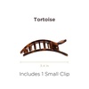 image:imageTELETIES  Small Flat Rectangle Clip  For ThinMedium Hair  For Lounging Travel Yoga amp More  Strong Grip Bendable Teeth Comfortable LayBack Design  All Hair Textures  TortoiseTortoise