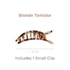image:imageTELETIES  Small Flat Rectangle Clip  For ThinMedium Hair  For Lounging Travel Yoga amp More  Strong Grip Bendable Teeth Comfortable LayBack Design  All Hair Textures  TortoiseBlonde Tortoise