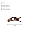 image:imageTELETIES  Small Flat Rectangle Clip  For ThinMedium Hair  For Lounging Travel Yoga amp More  Strong Grip Bendable Teeth Comfortable LayBack Design  All Hair Textures  TortoiseTortoise