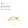 image:imageTELETIES  Small Flat Rectangle Clip  For ThinMedium Hair  For Lounging Travel Yoga amp More  Strong Grip Bendable Teeth Comfortable LayBack Design  All Hair Textures  TortoiseAlmond Beige