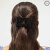 image:imageTELETIES  Small Flat Rectangle Clip  For ThinMedium Hair  For Lounging Travel Yoga amp More  Strong Grip Bendable Teeth Comfortable LayBack Design  All Hair Textures  TortoiseJet Black