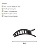image:imageTELETIES  Small Flat Rectangle Clip  For ThinMedium Hair  For Lounging Travel Yoga amp More  Strong Grip Bendable Teeth Comfortable LayBack Design  All Hair Textures  TortoiseJet Black