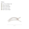 image:imageTELETIES  Small Flat Rectangle Clip  For ThinMedium Hair  For Lounging Travel Yoga amp More  Strong Grip Bendable Teeth Comfortable LayBack Design  All Hair Textures  TortoiseCoconut White