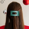 image:imageTELETIES  Small Flat Rectangle Clip  For ThinMedium Hair  For Lounging Travel Yoga amp More  Strong Grip Bendable Teeth Comfortable LayBack Design All Hair Textures  Holiday Fir RealSmall  Fir Real