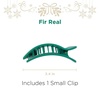 image:imageTELETIES  Small Flat Rectangle Clip  For ThinMedium Hair  For Lounging Travel Yoga amp More  Strong Grip Bendable Teeth Comfortable LayBack Design All Hair Textures  Holiday Fir RealSmall  Fir Real
