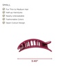image:imageTELETIES  Small Flat Round Clip  For ThinMedium Hair  For Lounging Travel Yoga amp More  Strong Grip Bendable Teeth Comfortable LayBack Design  All Hair Textures  Wild SideWild Side