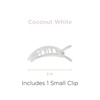 image:imageTELETIES  Small Flat Square Clip  For Lying Down Yoga Driving amp More  Strong Grip Bendable Teeth Comfortable Curved Design  Ideal for ThinMedium Hair  Core Collection  Almond BeigeCoconut White