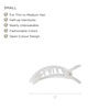 image:imageTELETIES  Small Flat Square Clip  For Lying Down Yoga Driving amp More  Strong Grip Bendable Teeth Comfortable Curved Design  Ideal for ThinMedium Hair  Core Collection  Almond BeigeCoconut White