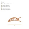 image:imageTELETIES  Small Flat Square Clip  For Lying Down Yoga Driving amp More  Strong Grip Bendable Teeth Comfortable Curved Design  Ideal for ThinMedium Hair  Spring Collection  Calming CoralSunny Days Ahead