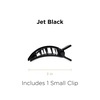image:imageTELETIES  Small Flat Square Clip  For Lying Down Yoga Driving amp More  Strong Grip Bendable Teeth Comfortable Curved Design  Ideal for ThinMedium Hair  Core Collection  Almond BeigeJet Black