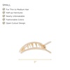 image:imageTELETIES  Small Flat Square Clip  For Lying Down Yoga Driving amp More  Strong Grip Bendable Teeth Comfortable Curved Design  Ideal for ThinMedium Hair  Core Collection  Almond BeigeAlmond Beige