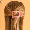 image:imageTELETIES  Small Flat Square Clip  For Lying Down Yoga Driving amp More  Strong Grip Bendable Teeth Comfortable Curved Design  Ideal for ThinMedium Hair  Spring Collection  Calming CoralCalming Coral