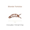 image:imageTELETIES  Small Flat Square Clip  For Lying Down Yoga Driving amp More  Strong Grip Bendable Teeth Comfortable Curved Design  Ideal for ThinMedium Hair  Core Collection  Almond BeigeBlonde Tortoise