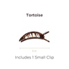 image:imageTELETIES  Small Flat Square Clip  For Lying Down Yoga Driving amp More  Strong Grip Bendable Teeth Comfortable Curved Design  Ideal for ThinMedium Hair  Core Collection  Almond BeigeTortoise